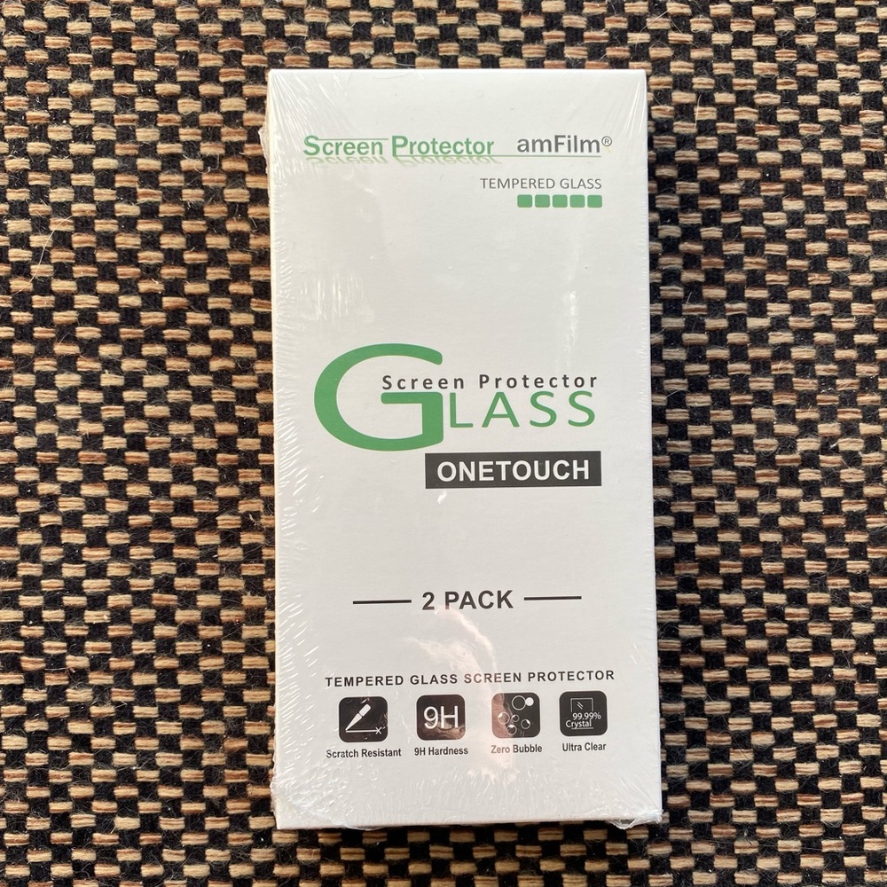 amFilm One Touch tempered screen protector 2pack (iPhone 13/13 Pro 6.1” 2021)